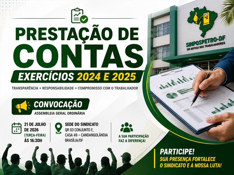 PRESTAÇÃO DE CONTAS 2025 E PREVISÃO ORÇAMENTÁRIA PARA 2026 CONVOCAÇÃO PARA ASSEMBLEIA GERAL ORDINÁRIA